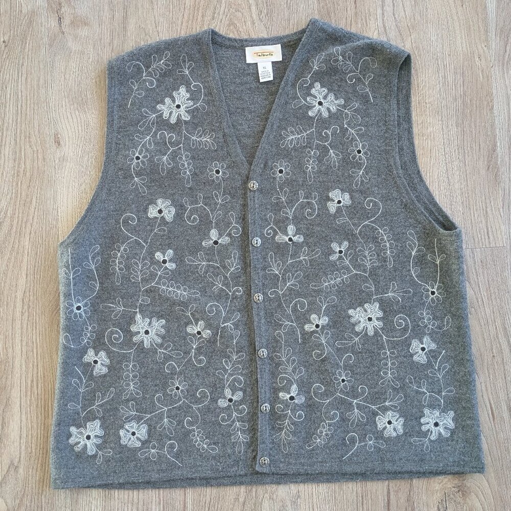 Talbots Festive 100% Wool Vest | Size XL